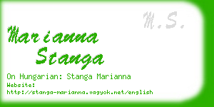 marianna stanga business card